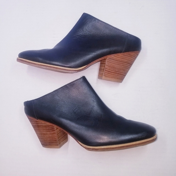 🌸 Rachel comey | Black Leather Mules, Black Natural 8‎ - Picture 1 of 9